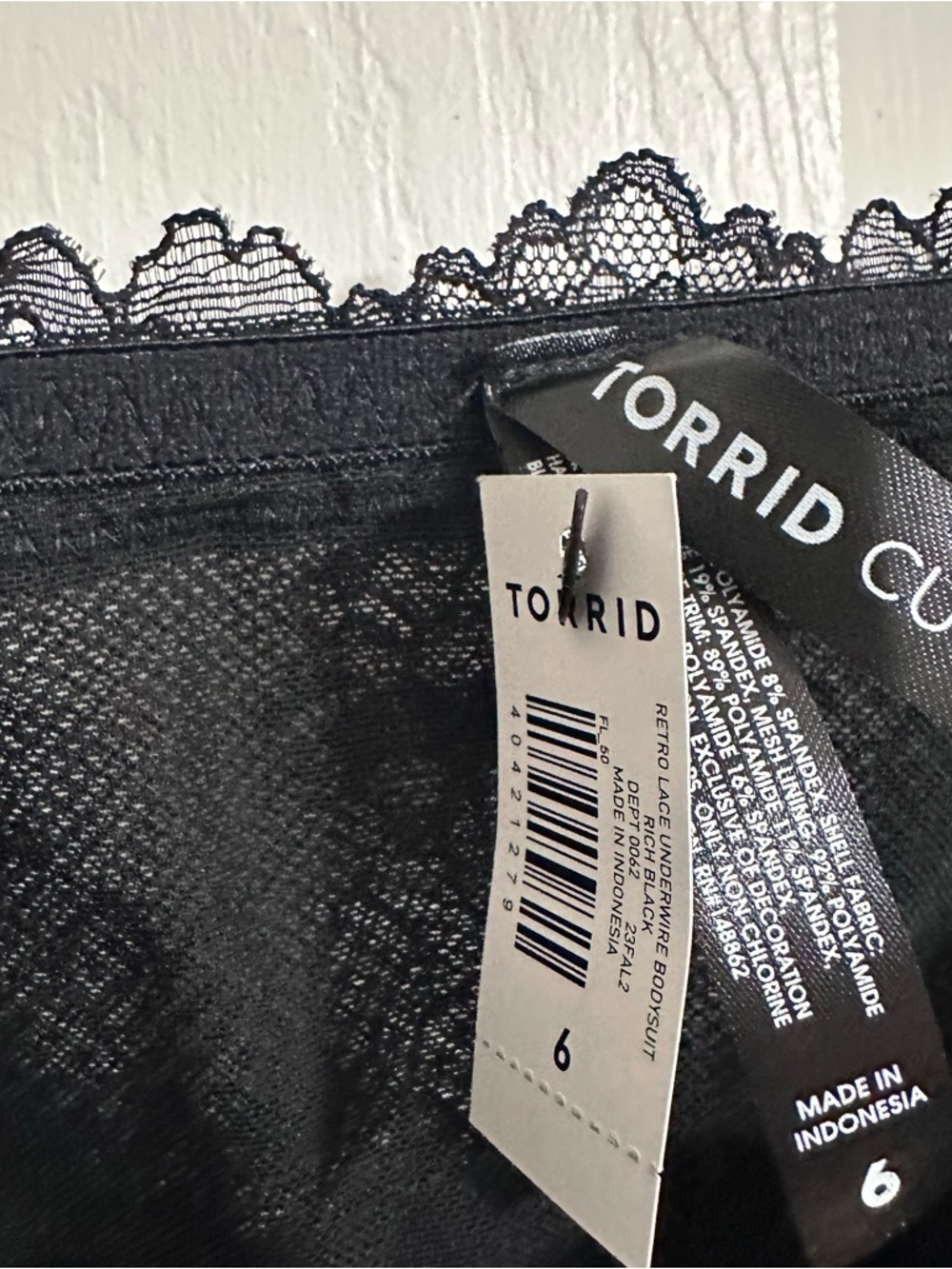 Torrid Curve Black Lace Underwire Bodysuit Size 6 Plus NWT Sexy Lingerie - Picture 11 of 13